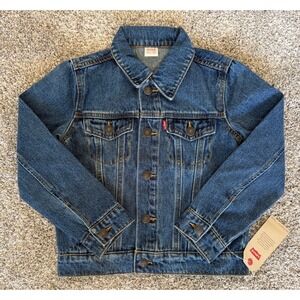 Levis Kids Denim Patriotic Jacket Flag Patch 6 M 5-6 YRS NWT MSRP $74